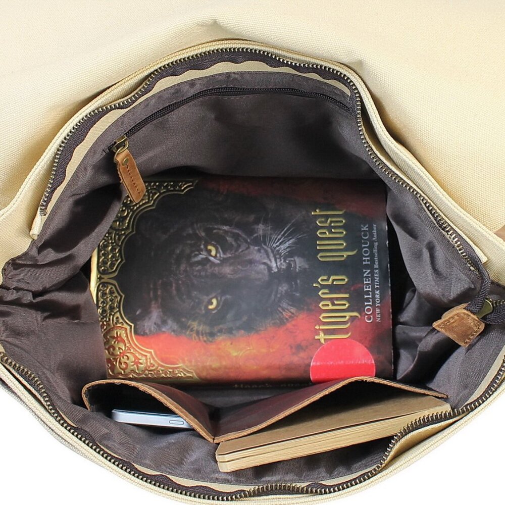 Classic 16 in. Casual Style Canvas Messenger Bag CM23 - Picture 3 of 4